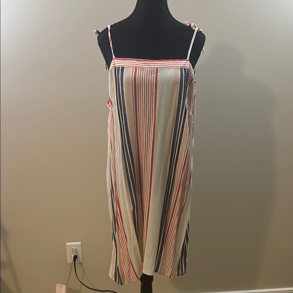 Striped Multicolor Sleeveless Dress